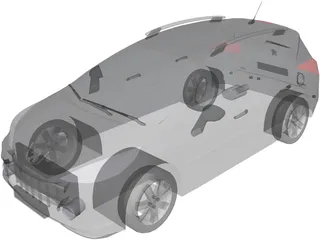 Peugeot 207 SW 3D Model preview