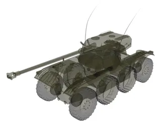 EBR-90 APC 3D Model preview