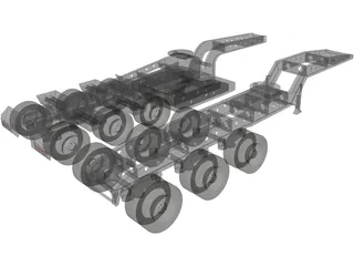 Long Load Trailking Decker Trailer 3D Model preview