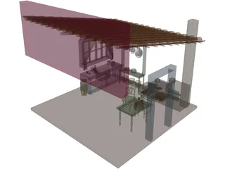 Rural House 3D Model preview