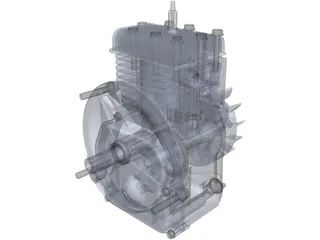 Briggs&Stratton Lawn Mower Engine 3D Model preview