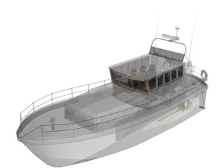 Mersey Class Lifeboat 3D Model preview