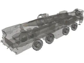Scud Missile Launcher Maz 3D Model preview