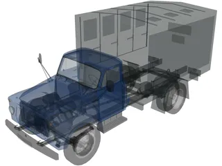 GAZ 52 Truck 3D Model preview