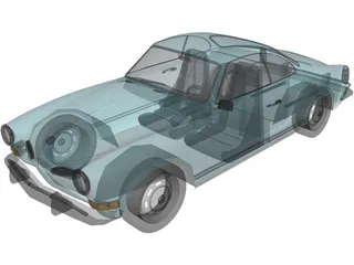 Volkswagen Karmann Ghia (1970) 3D Model preview