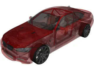 BMW M3 E92 3D Model preview
