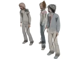 Harry Potter Characters 3D Model preview