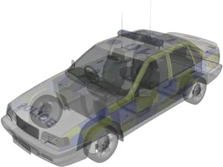 Volvo 850 Police 3D Model preview