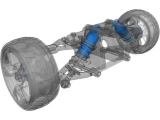 RC Car Suspension Rear 3D Model preview