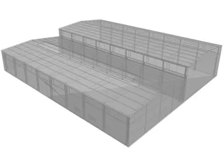 Warehouse Industrial 3D Model preview