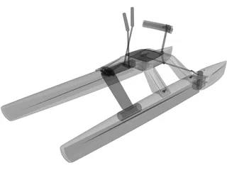 Catamaran 3D Model preview