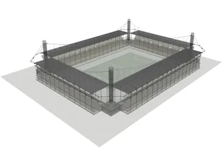 Europe Stadium 3D Model preview