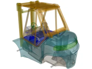 Forklift 3D Model preview