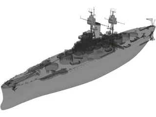 USS Oklahoma 3D Model preview