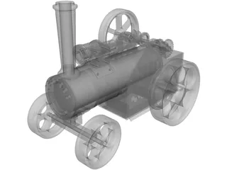 Stream Train Toy 3D Model preview