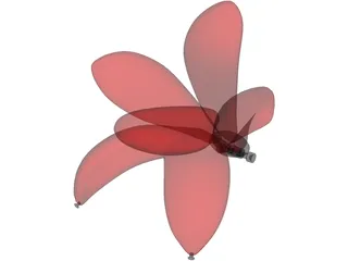Chair Flower Shape 3D Model preview