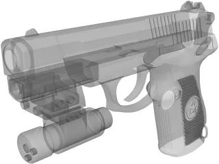 Pistol 92 Type 3D Model preview