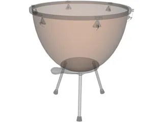 Timpani Drum 3D Model preview