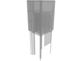 Glass Elevator 3D Model preview