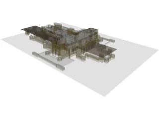 Frank Lloyd Wright Darwin Martin House 3D Model preview