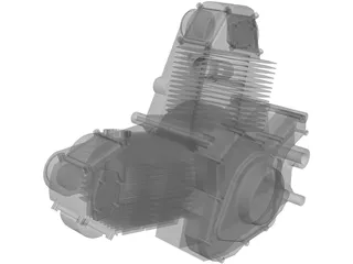 Ducati 900ss Motorcycle Engine 3D Model preview