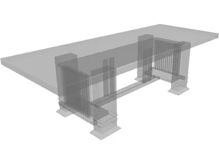 Table Dinning Room 3D Model preview