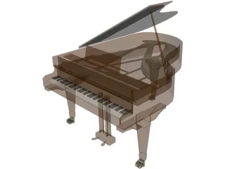Grand Piano 3D Model preview