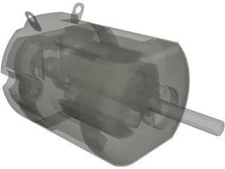 Electric Motor 3D Model preview