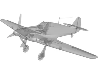 Hawker Hurrikane Mk1 3D Model preview