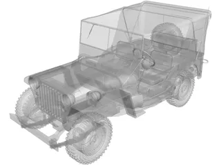 Jeep Willys 3D Model preview