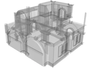 Building Temple 3D Model preview