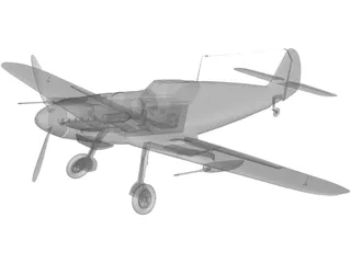Messerschmitt BF-109G 3D Model preview