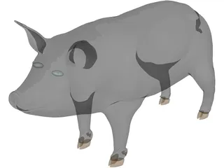 Pig 3D Model preview