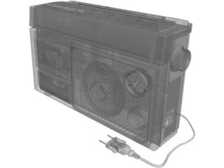 Radio Cassette Sanyo M270F 3D Model preview