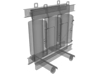 Power Electric Transformer 3D Model preview