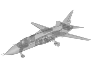 Sukhoi Su-24 Fencer C 3D Model preview