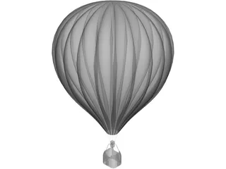 Hot Air Balloon 3D Model preview