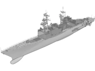 DD-963 Spruance Class Destroyer 3D Model preview