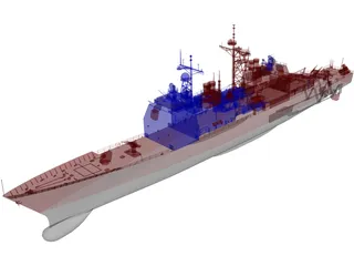 CG-49 Vincennes 3D Model preview