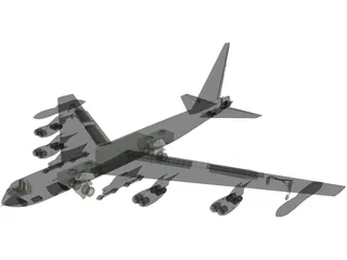 Boeing B-52 Stratofortress 3D Model preview