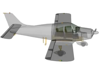 Piper PA-28 Cherokee 3D Model preview