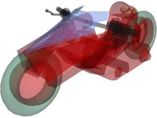 Akira Bike 3D Model preview