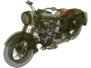 Harley-Davidson US Army (1940) 3D Model preview