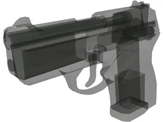 Berretta 9mm Pistol 3D Model preview