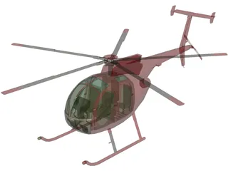 Hughes 500D 3D Model preview