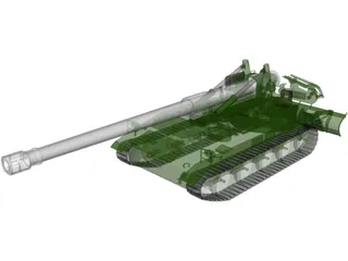 M110 A2 (203mm) 3D Model preview