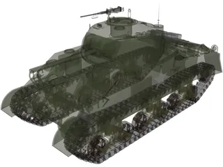 M4A3 (75) W Sherman 3D Model preview