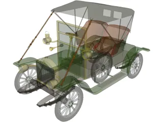 Opel Coupe (1909) 3D Model preview