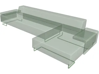 Lowland Sofa 3D Model preview