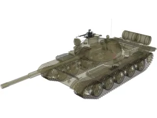 T-62A Russian Tank 3D Model preview